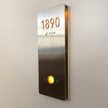 NMRDB-4X10 Unit Number Signage with Doorbell Button