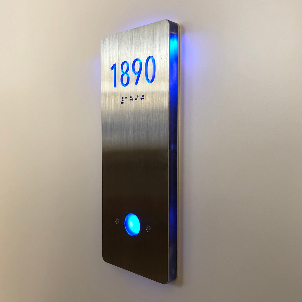 NMRDB-4X10 Unit Number Signage with Doorbell Button