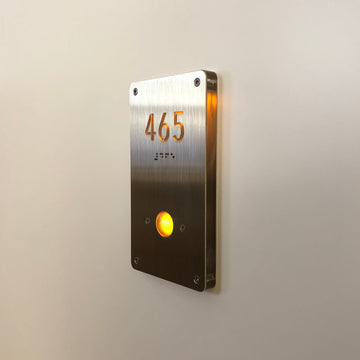 NMRDB-4X7.25 Unit Number Signage with Doorbell Button