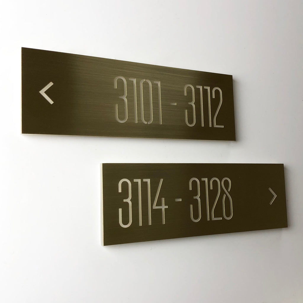 Custom Unit Number Sign Examples